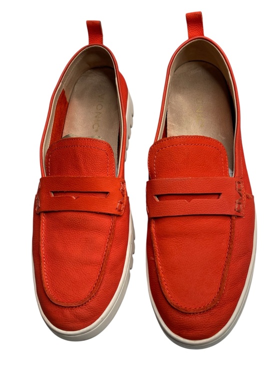 Women’s Orange Slip-On Loafers - Casual Leather